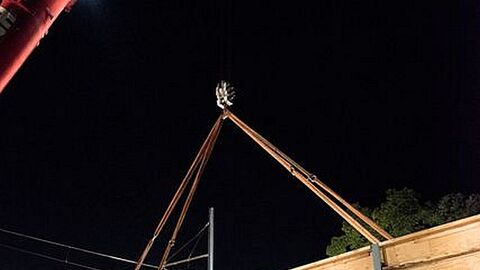 Abriss einer Stahl- und Spannbetonbrücke