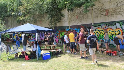 Kunst an Lärmschutzwand