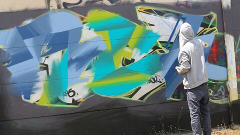 Kunst an Lärmschutzwand