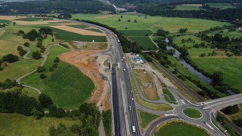 Drohnenaufnahme B 49 Wetzlar 