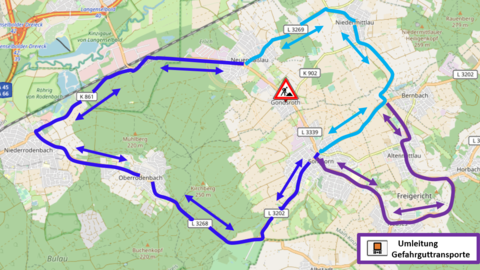 Umleitung L3339 Gondsroth