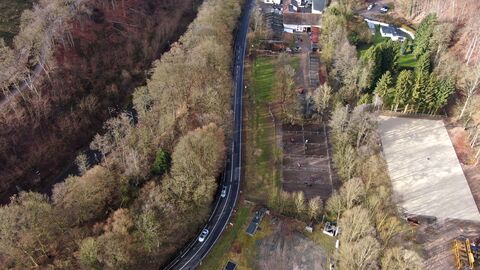 Klärwerkskurve Lorsbach aus der Vogelperspektive 2
