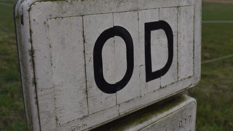 Verkehrsschild Ortsdurchfahrt - Abkürzung OD