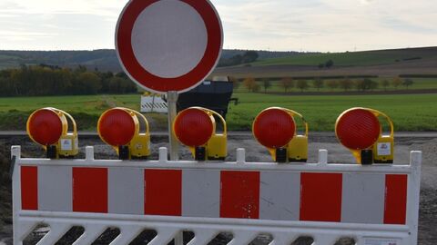 Absperrung vor einer Baustelle