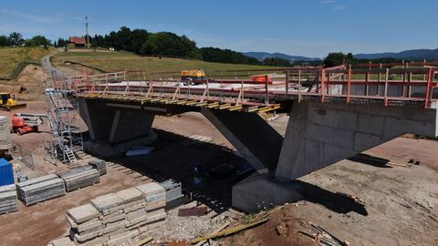 Brückenbauarbeiten an der OU Mörlenbach