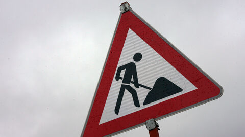 Verkehrsschild Baustelle Verkehrsschild Baustelle