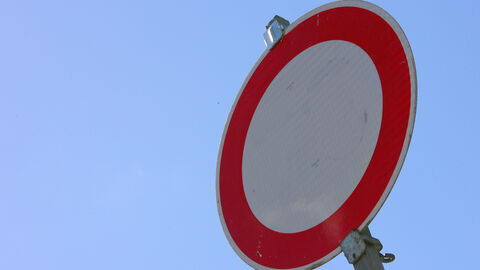 Ein Durchfahrt-Verboten-Schild