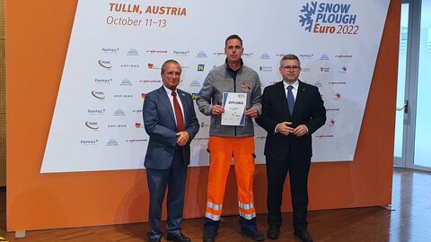 Horst Hildebrandt bei der Siegerehrung