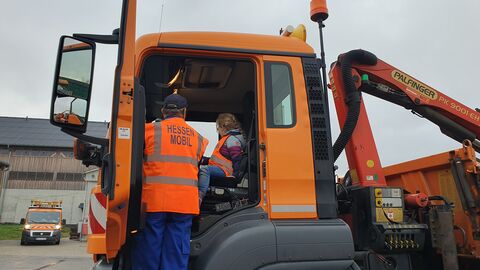 Sitzprobe im LKW inklusive Hupkonzert 