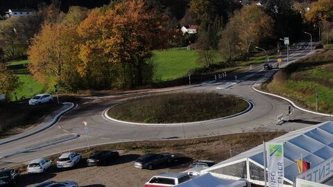 Luftaufnahme Ortsumgehung Mörlenbach Infocenter