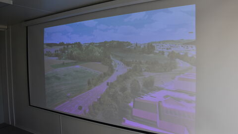 Eröffnung Infocenter OU Mörlenbach 9 Die 3D-Echtzeitsimulation auf leinwand