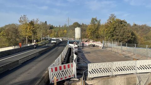 Bauarbeiten am Weidenhäuser Kreuz bei Niederhone (B 249) 