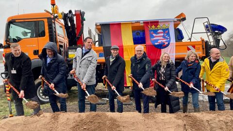 Spatenstich Radweg Okarben-Niederwöllstadt mit Verkehrsminister Tarel Al-Wazir