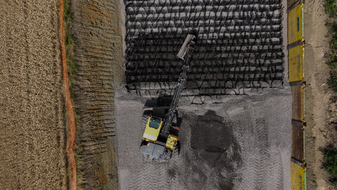 Die Wabenkonstruktion von oben