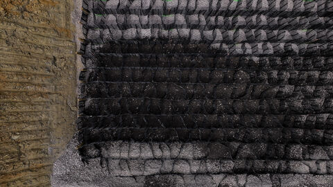 Die Wabenkonstruktion von oben