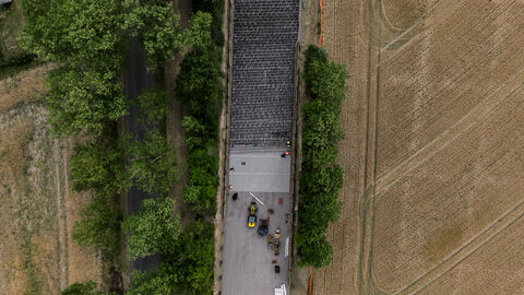 Die Wabenkonstruktion von oben