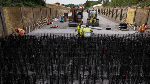 Die Wabenkonstrulktion aus der Nähe