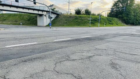 B 249 Eschwege: Kreuzung Niederhoner Straße/Kuhtrift/Schützengraben