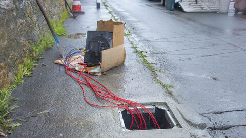 Die Technik wird in den Boden eingelassen