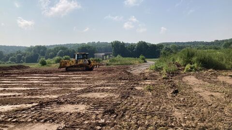 B7 Ortsumgehung Calden_Oberbodenabtrag