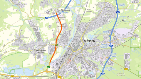 B 429: Fahrbahnsanierung zwischen den Anschlussstellen Lahnfelddreieck und Wettenberg B 429: Fahrbahnsanierung zwischen den Anschlussstellen Lahnfelddreieck und Wettenberg