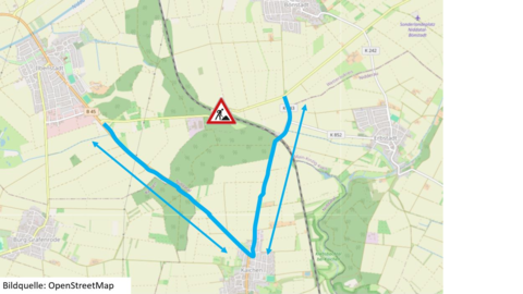 Umleitung L 3188 Ilbenstadt