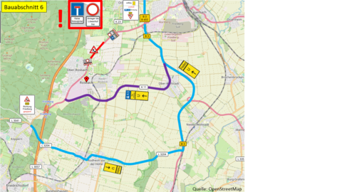 Umleitungsplan B 455 Bauabschnitt 6