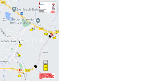 Umleitungsplan Lohbergtunnel der B 426
