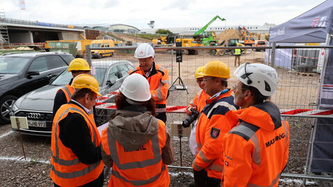Pressetermin Brückeneinschub B 43 Spange Kelsterbach 8 Pressetermin Brückeneinschub B 43
