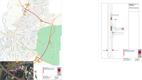 B 45 - L 3094 Umleitung wegen Vollsperrung der Rampe