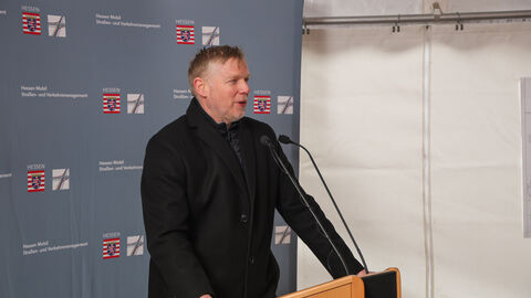 Hessen Mobil-Präsident Heiko Durth am Rednerpult
