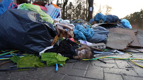 Müllberg aus der Nähe