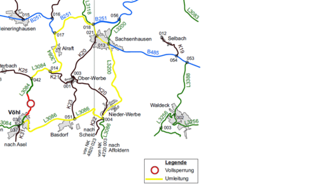 Umleitungsregelung 1. Bauabschnitt