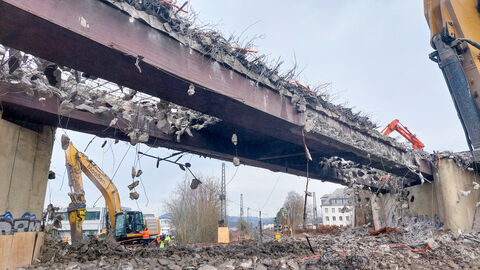 Brückenabbruch L 3089 Marburg-Nord Brückenabbruch L 3089 Marburg-Nord