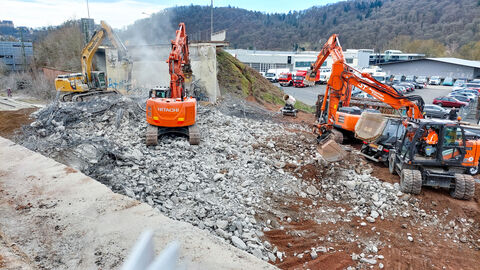 Brückenabbruch L 3089 Marburg-Nord Brückenabbruch L 3089 Marburg-Nord