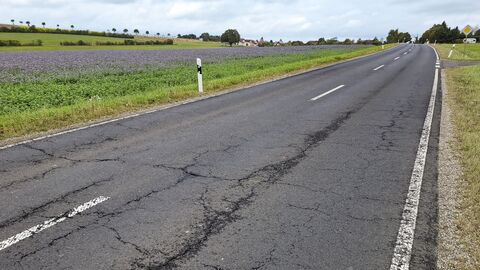 L 3258 zwischen Weyhers und Dietershausen