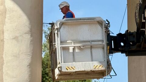 Pressetermin Baustelle Zeller Brücke 16 Sprenglöcher werden in die Brückenpfeiler gebohrt