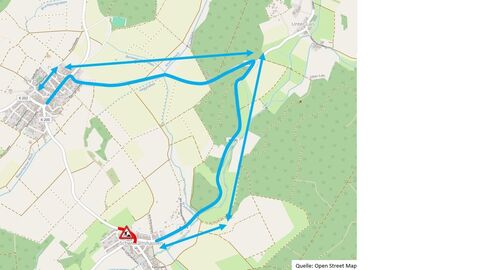 Umleitungsplan der Ortsdurchfahrt von Schwickhartshausen