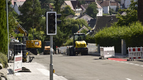 L 3418 Bauarbeiten Ortsdurchfahrt Petersberg