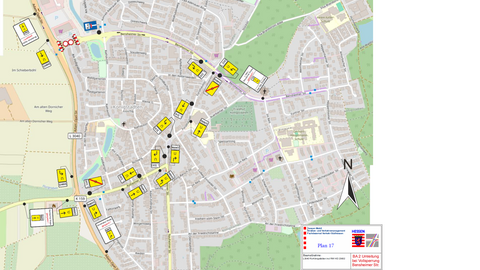 Umleitung Bauabschnitt 2 mit Vollsperrung der Benshheimer Straße