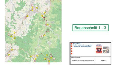 L 3105 Unter-Ostern Übersicht Umleitungsplan